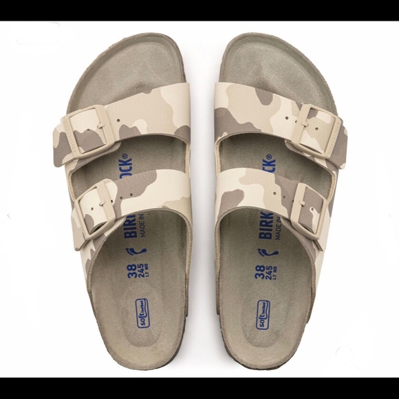 NWT Birkenstock Arizona Soft Footbed Desert Camo Birko-Flor 2-Strap - Picture 3 of 16